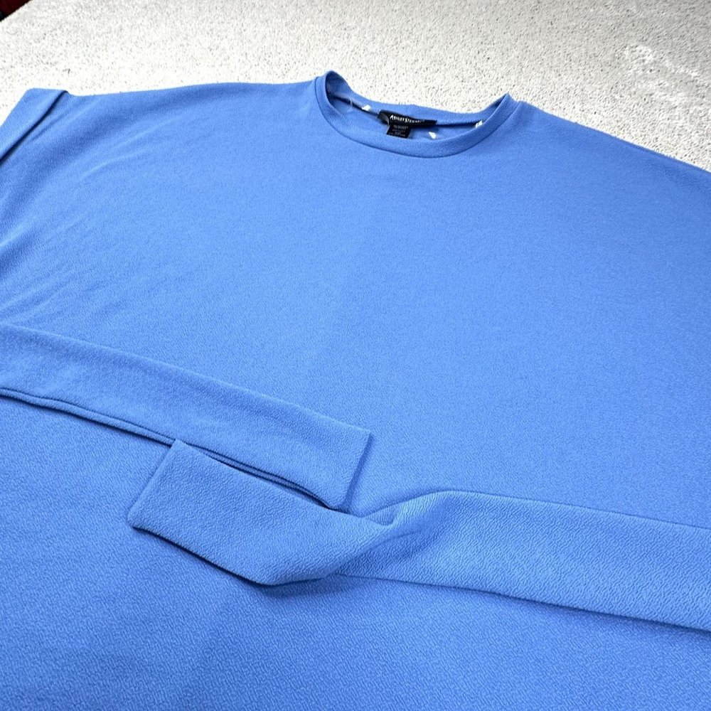 Ashley Stewart Woman's Blue Blouse Size 18/20 Made in USA!‎